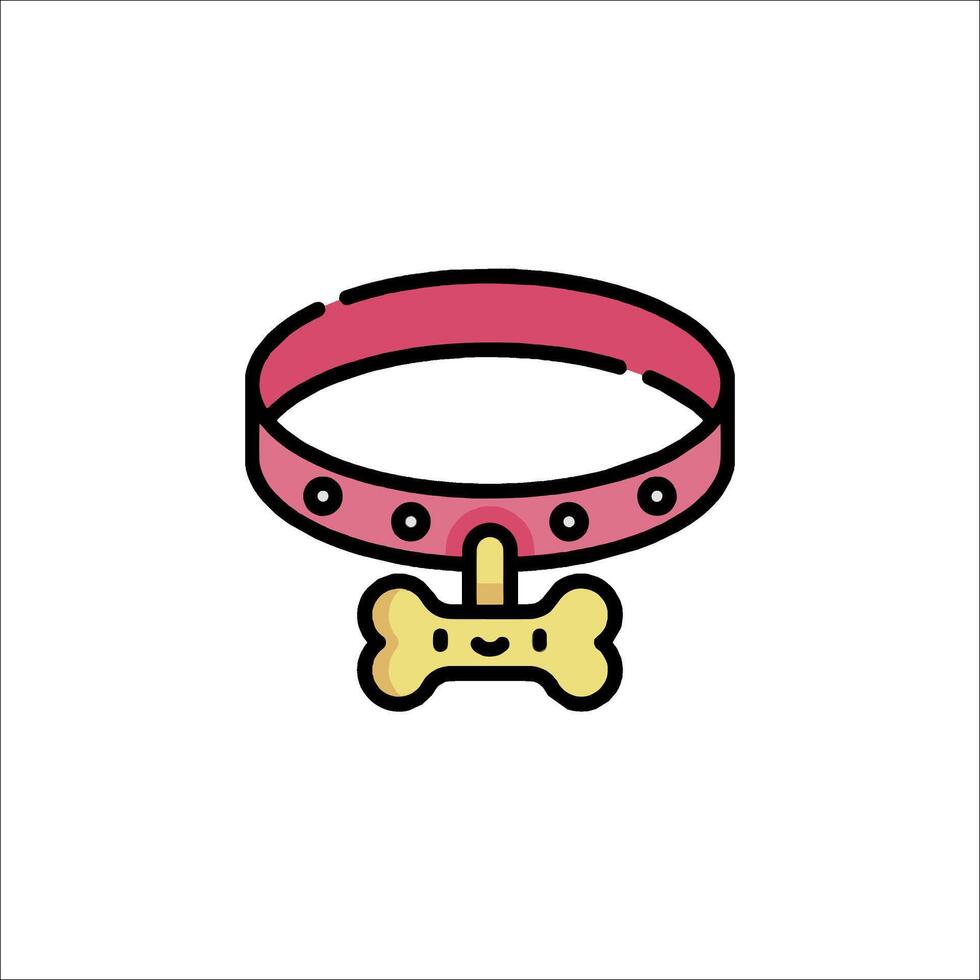 Dog collar icon illustration vector