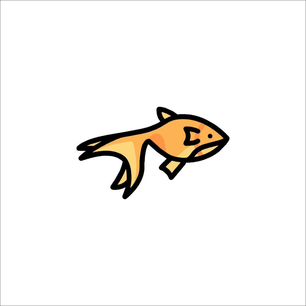 Goldfish icon illustration vector