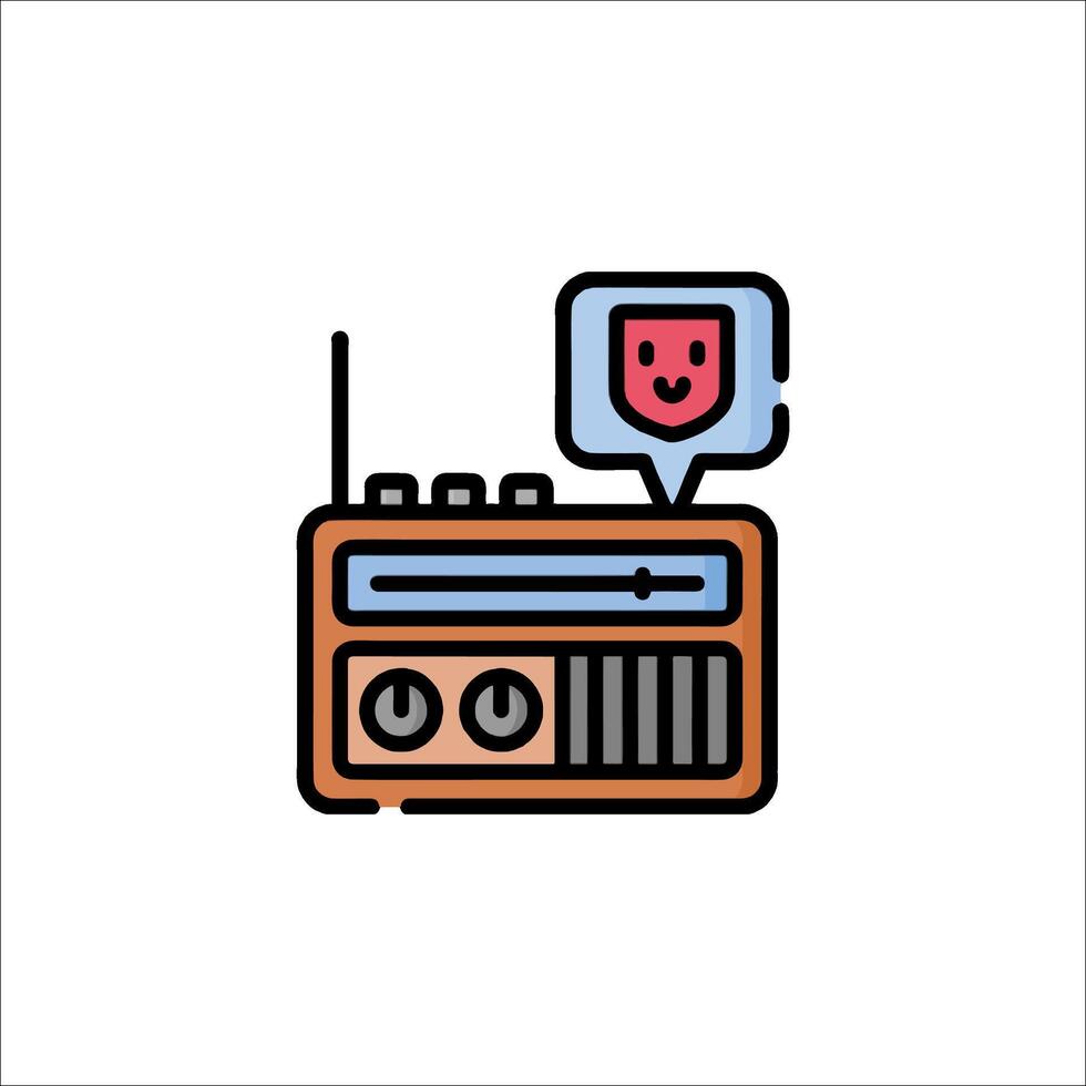 Radio icon illustration vector