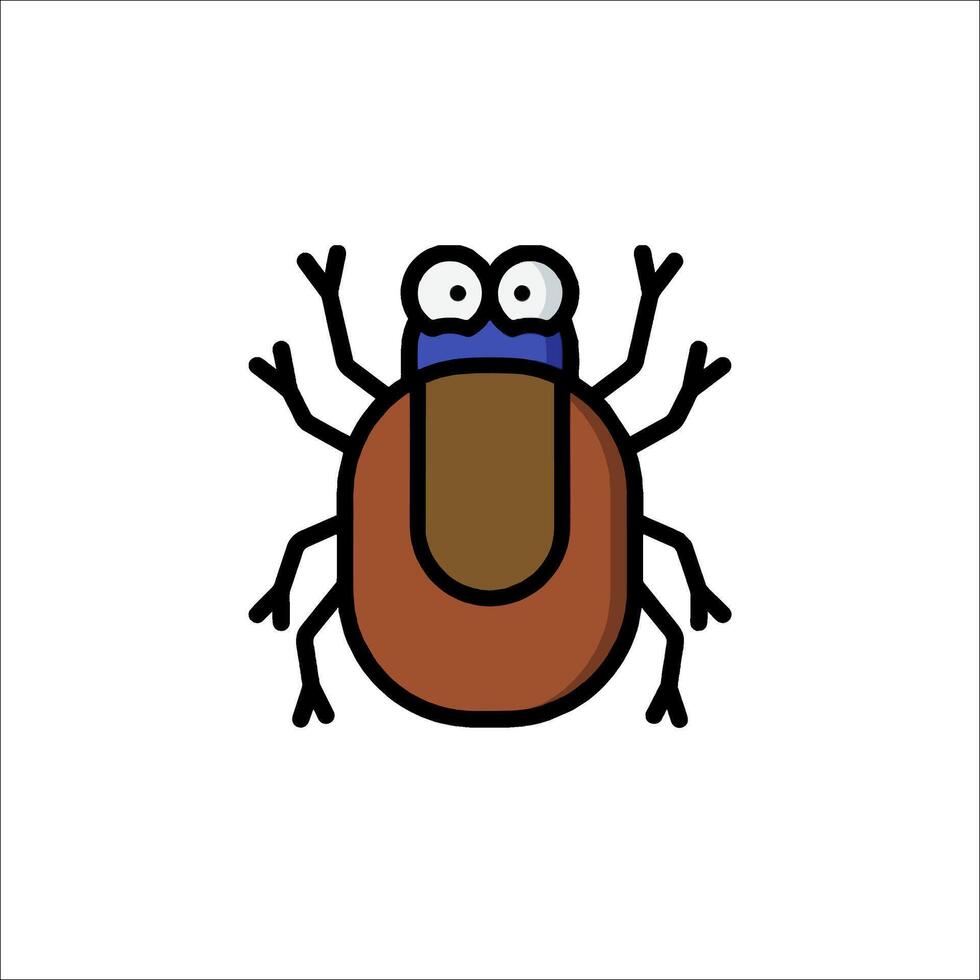 A cartoon bug with eyes and legs vector