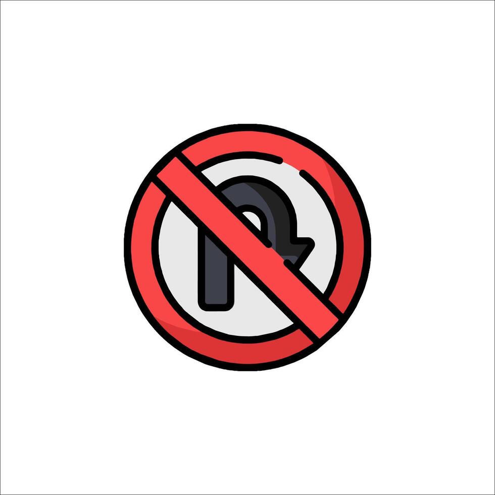 No parking sign icon isolated on white background vector