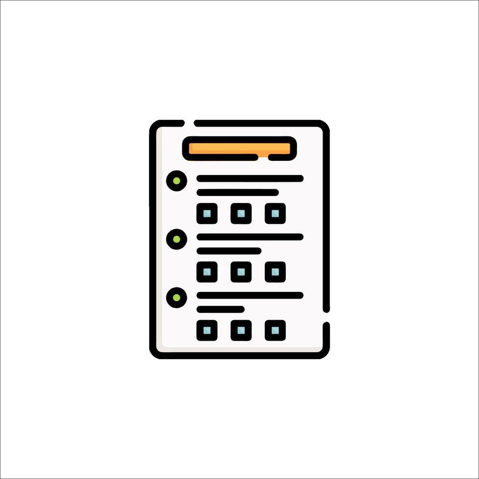 A checklist icon on a white background vector