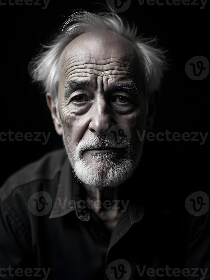 Portrait of the old man with beard photo