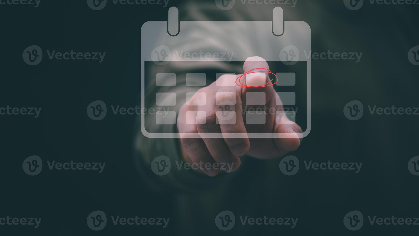 Businessmen manage time for efficient work, emphasizing appointment reminders and meeting agendas on the calendar, time management concepts, and action plans. photo