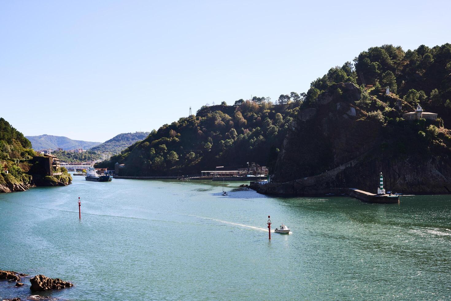 Pasaia, Guipuzcoa, Spain, 2024, View of the entrance to the port of Gipuzkoa photo