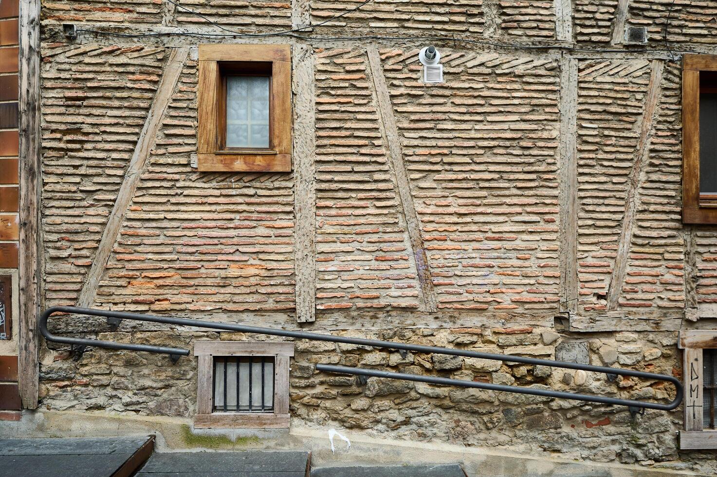 Vitoria Gasteiz, Alava, Spain, 2024, view of an ancient facade photo