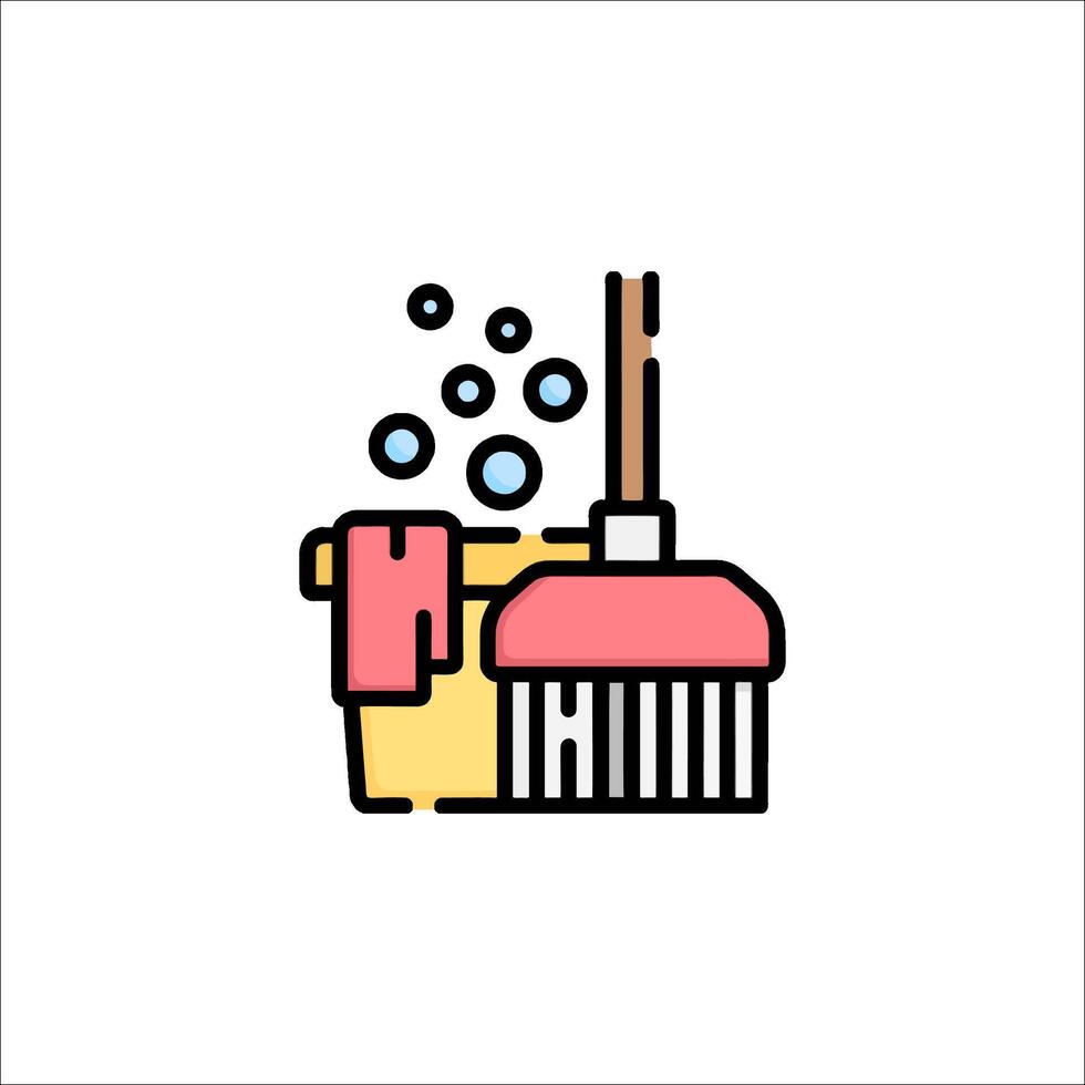 Cleaning service icon illustration vector