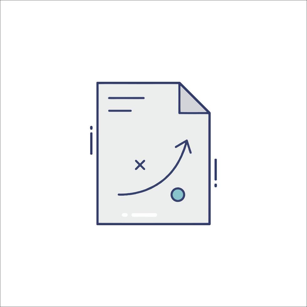 A paper document with an arrow pointing up vector