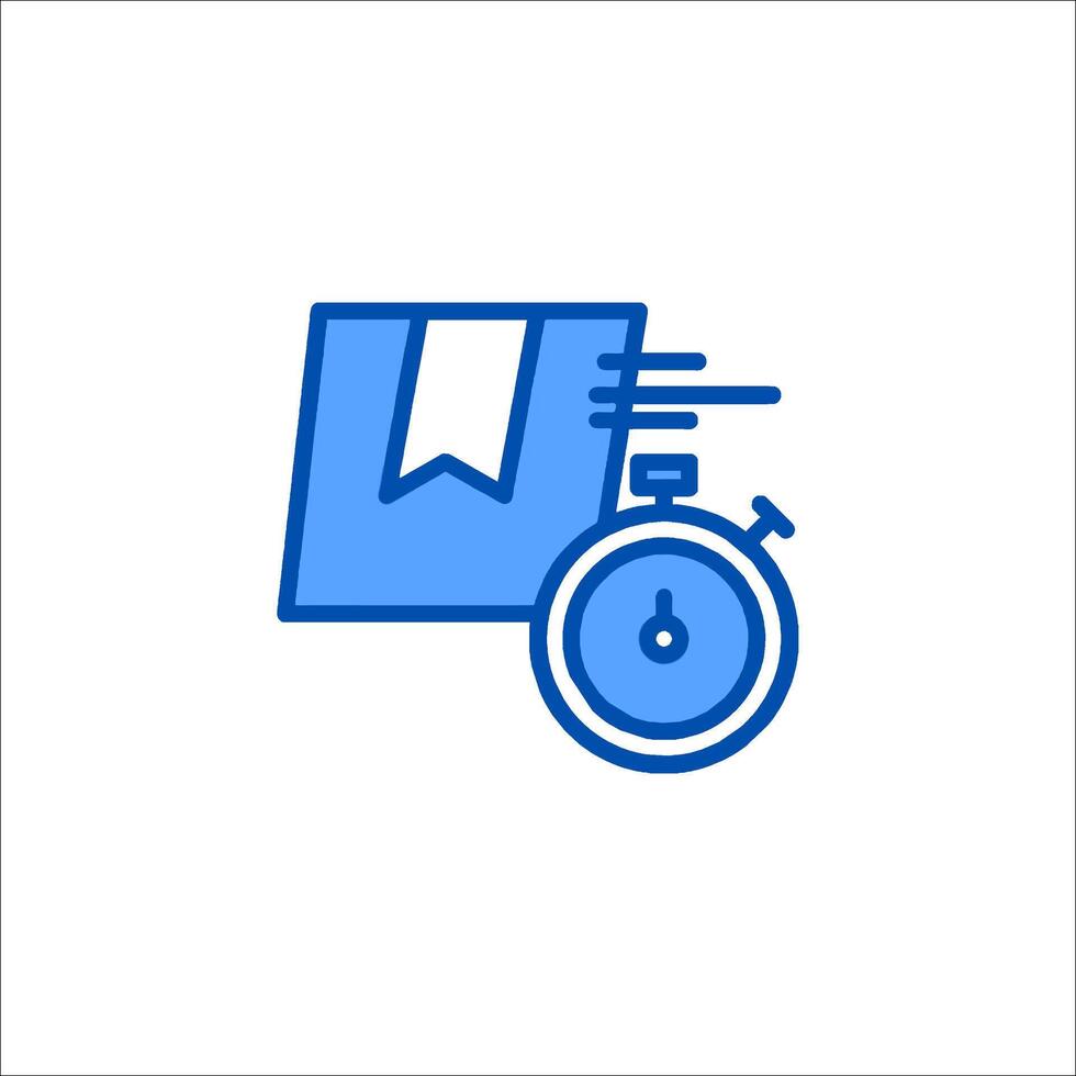 A clock and a book icon vector