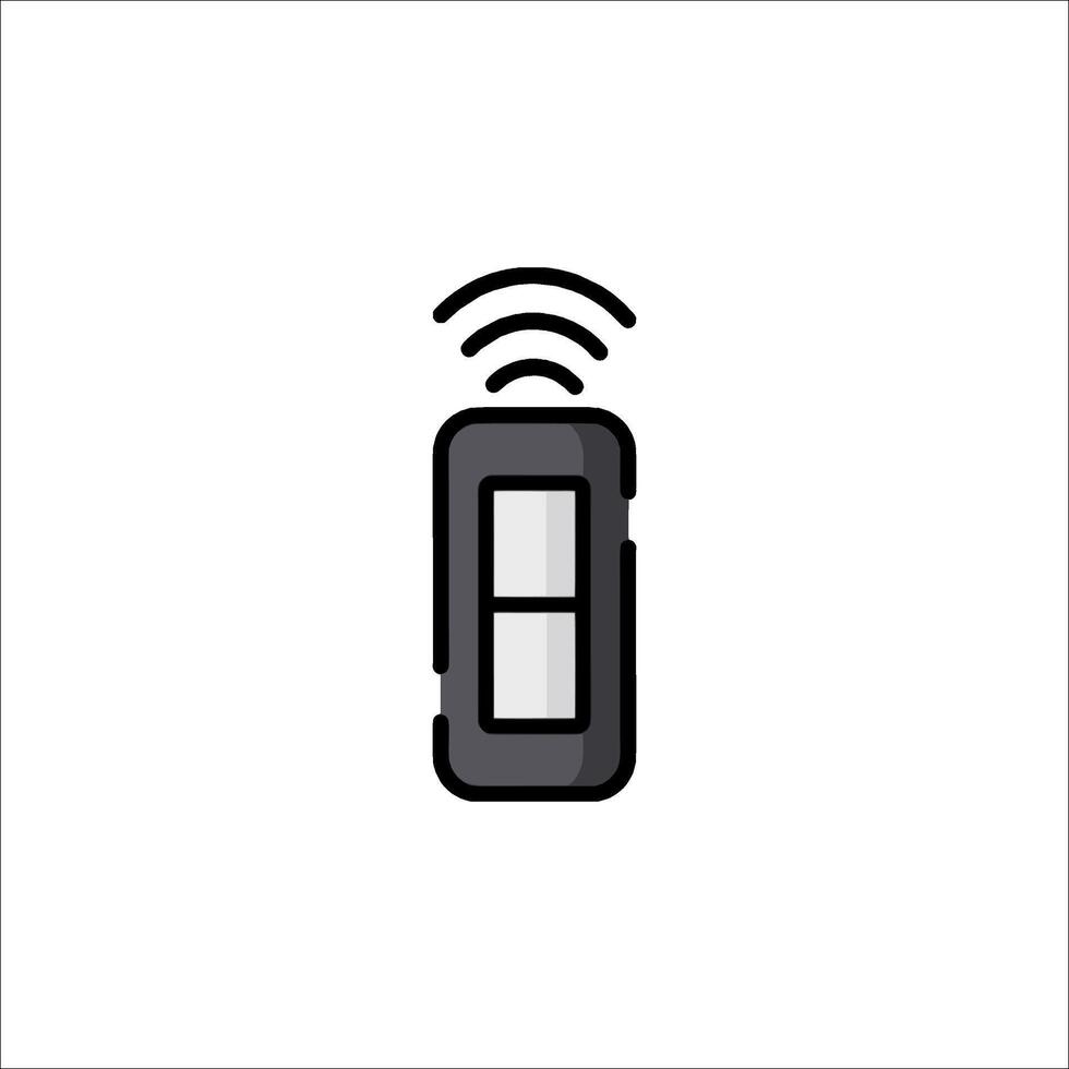 A black and white image of a cell phone vector