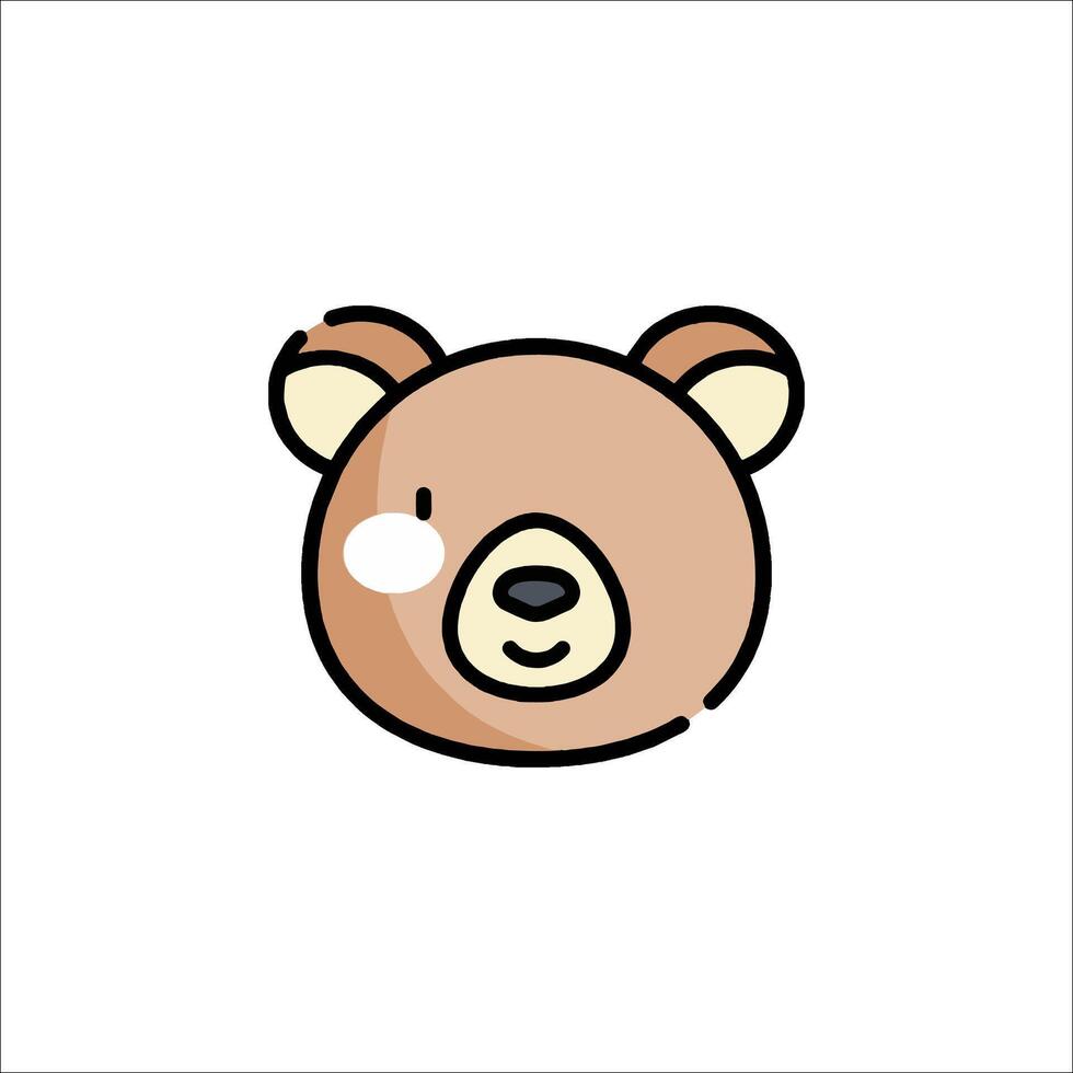 A bear face with a white background vector