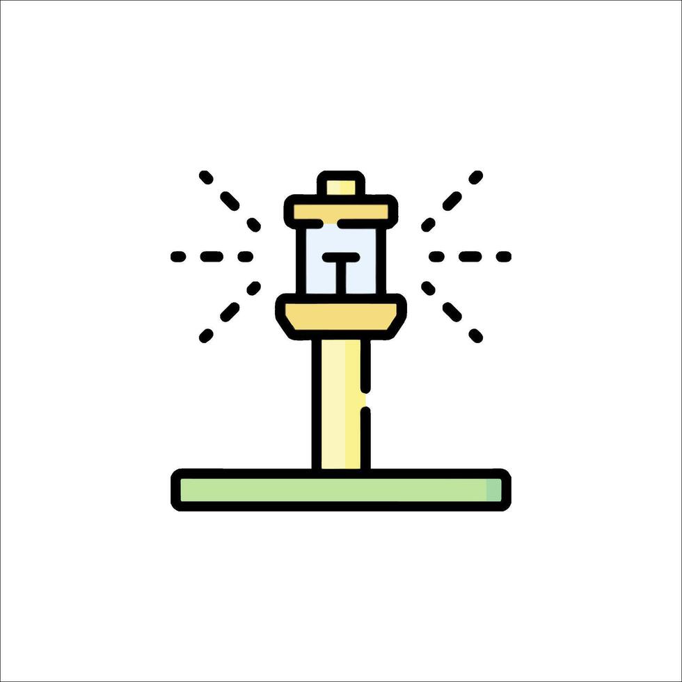 A light post with a light bulb on top vector