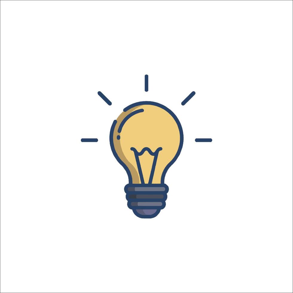 Light bulb icon illustration vector
