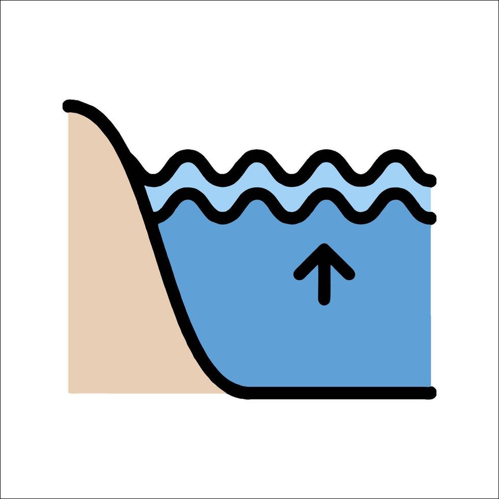 Water cycle icon illustration vector