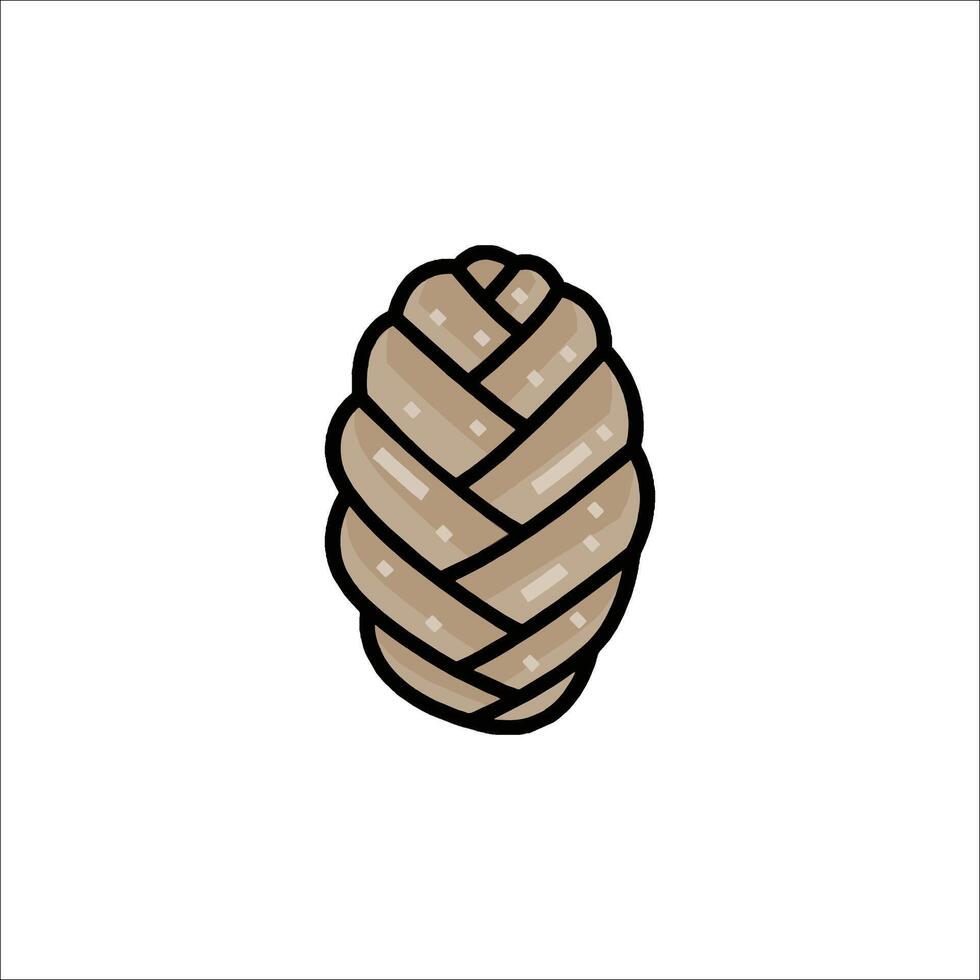 A brown knot in a circle on a white background vector
