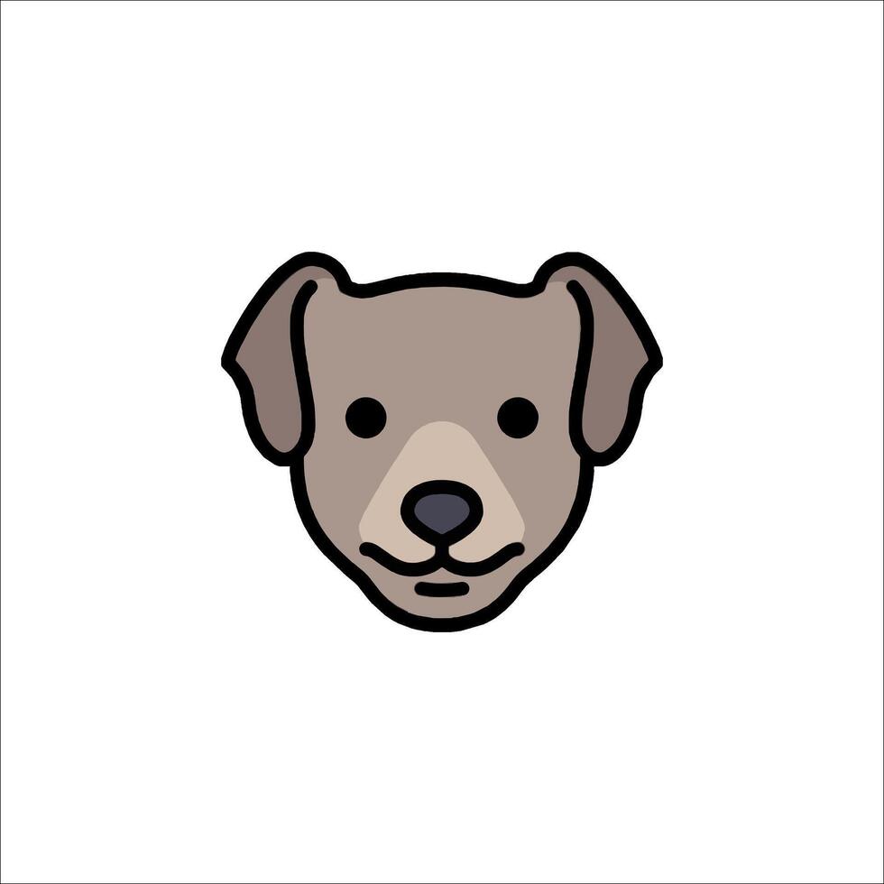 A dog head icon on a white background vector