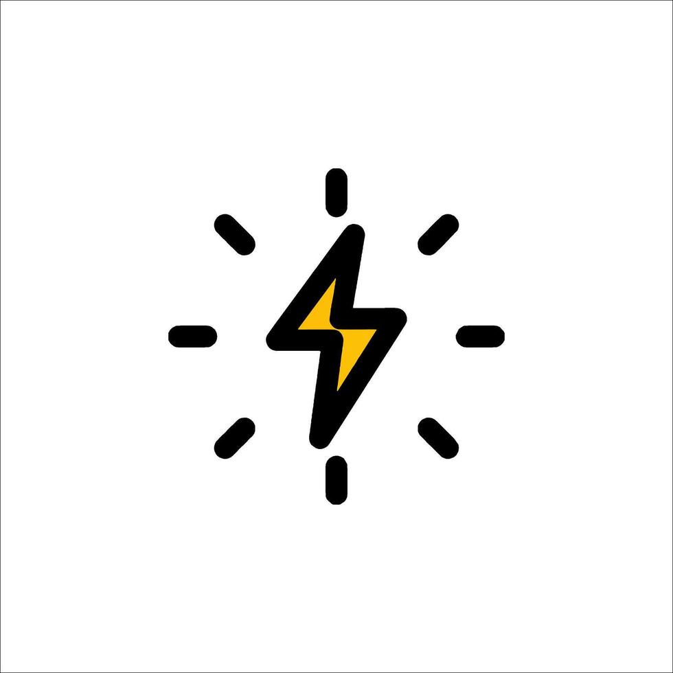 A lightning bolt icon on a white background vector