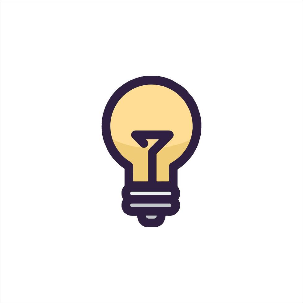 A light bulb icon on a white background vector