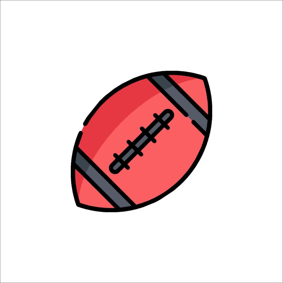 An american football ball on a white background vector