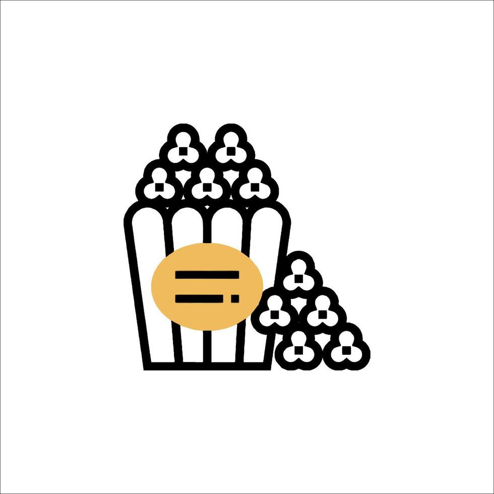 Popcorn icon illustration vector
