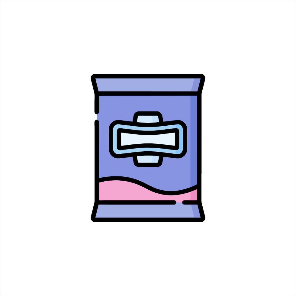 A blue and pink bag with a toothbrush in it vector