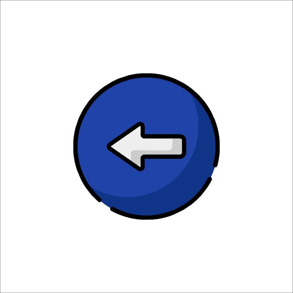 A blue circle with an arrow pointing in the direction of the arrow vector