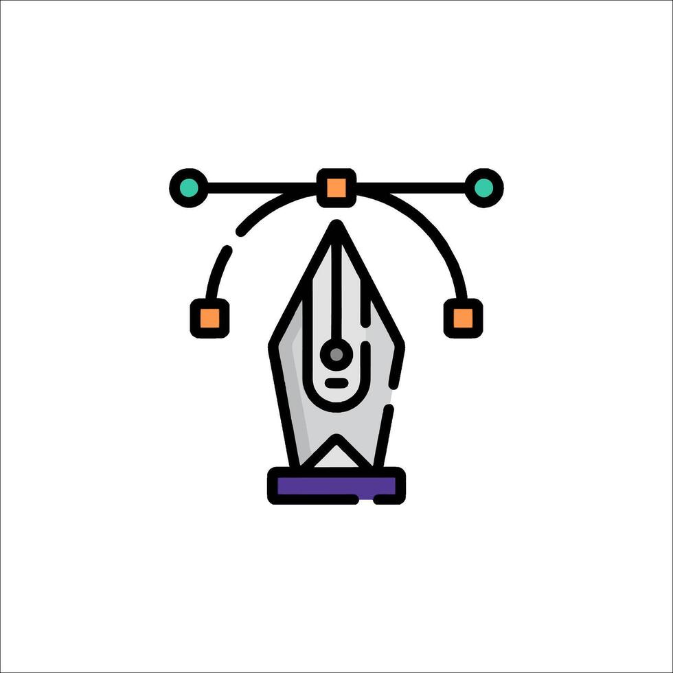 A pen and a pencil icon on a white background vector