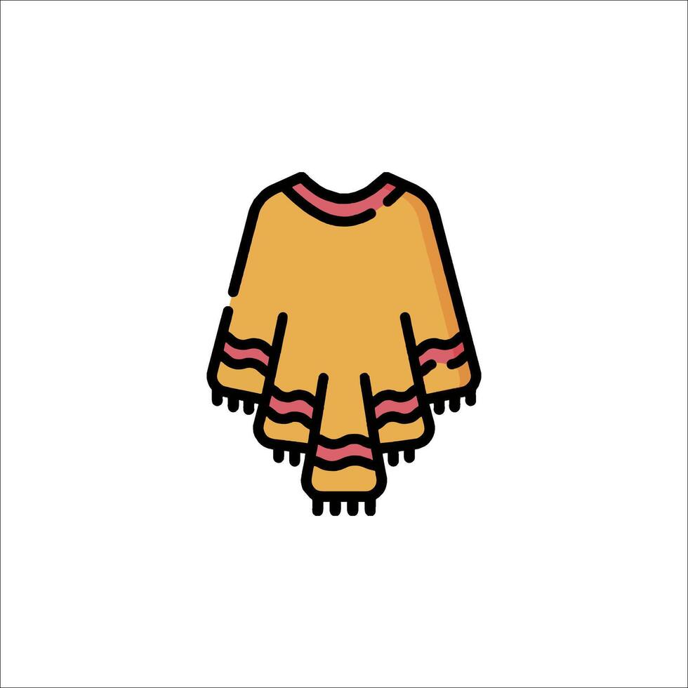 A yellow dress with fringes on it vector