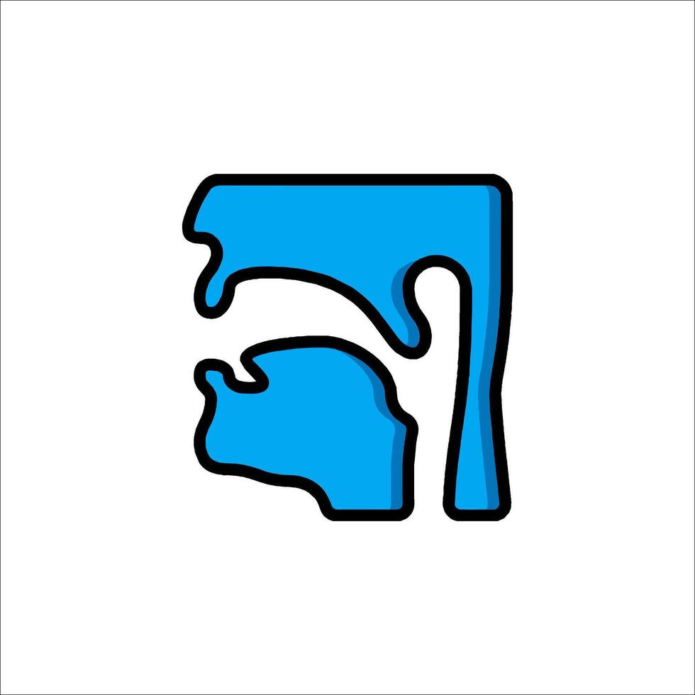 A blue logo with a man's face vector