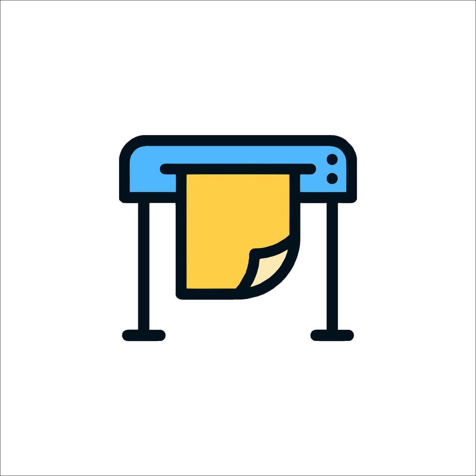 A machine with a sheet of paper on it vector