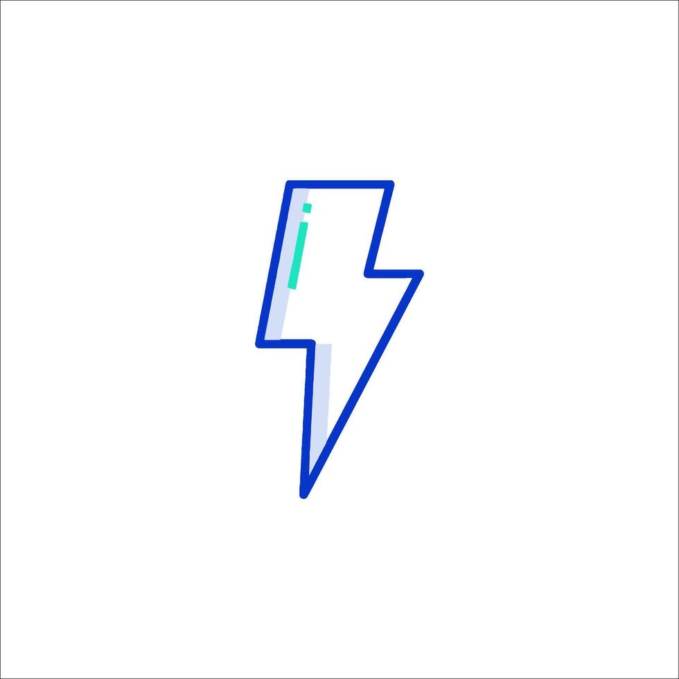 A lightning bolt icon on a white background vector