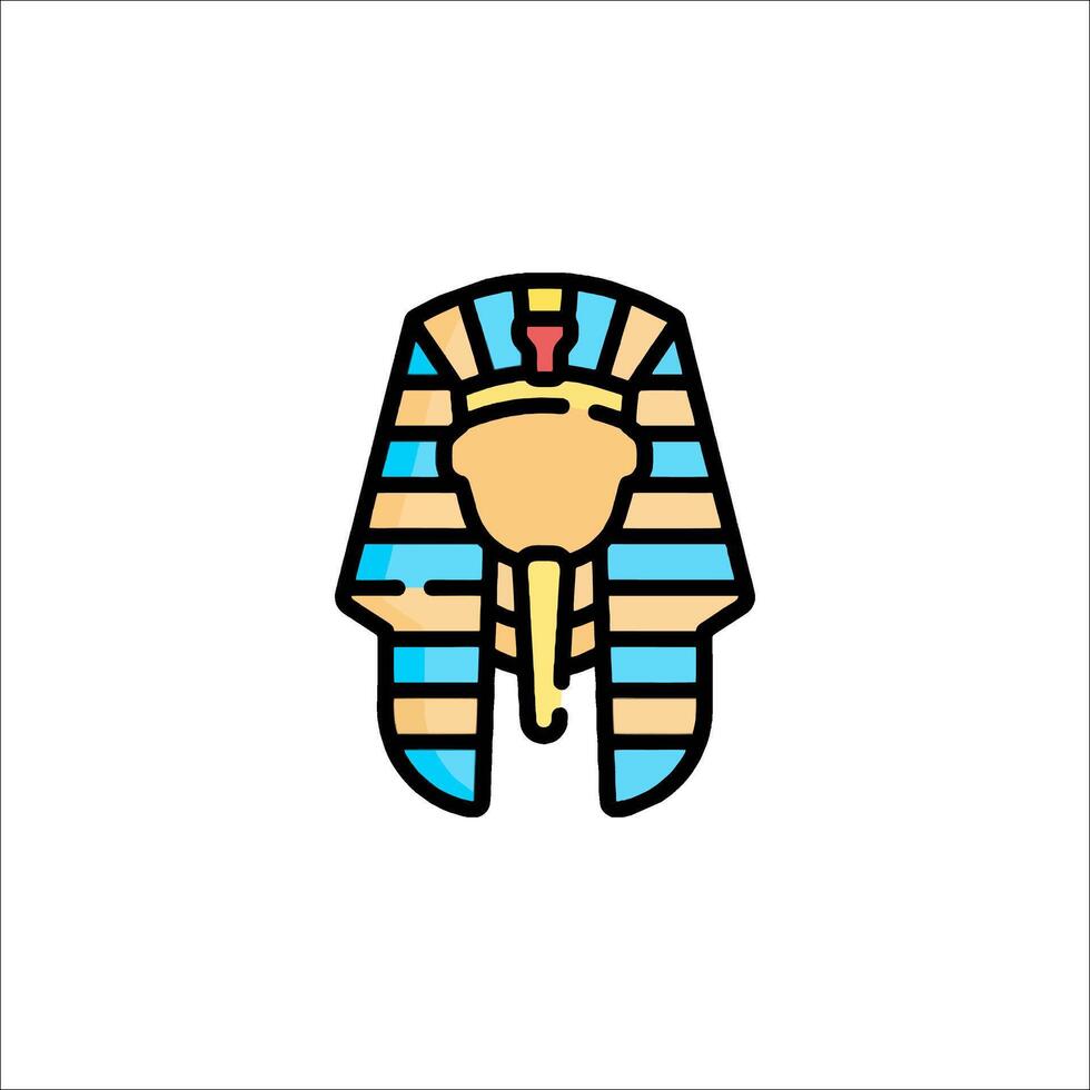 Egyptian pharaoh mask icon vector