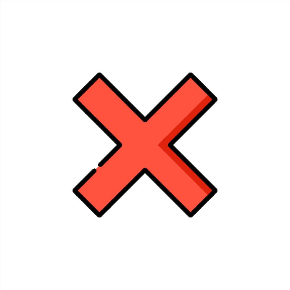 X no sign icon vector