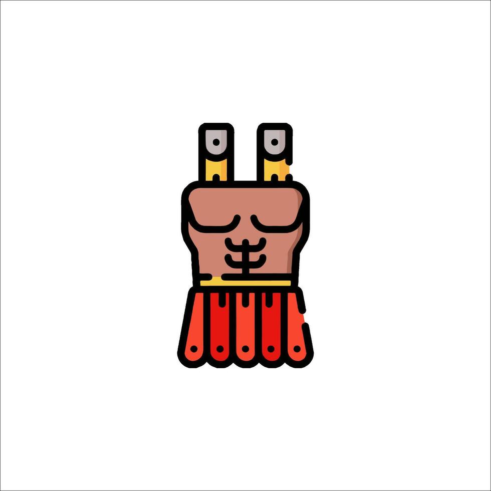 A cartoon man with a sword in his hand vector