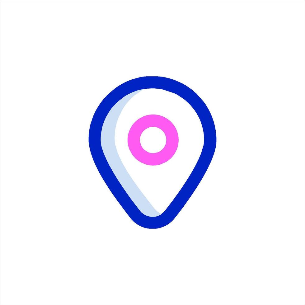 A location marker with a pink dot in the center vector