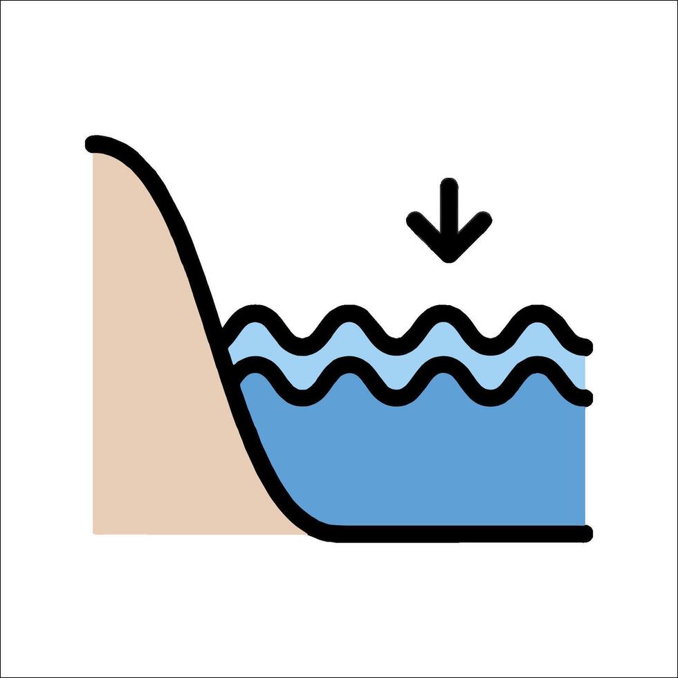 Water cycle icon illustration vector