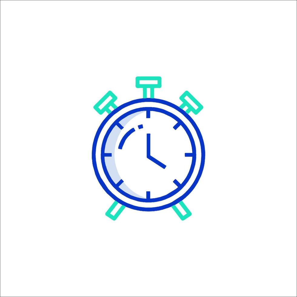 An alarm clock icon on a white background vector