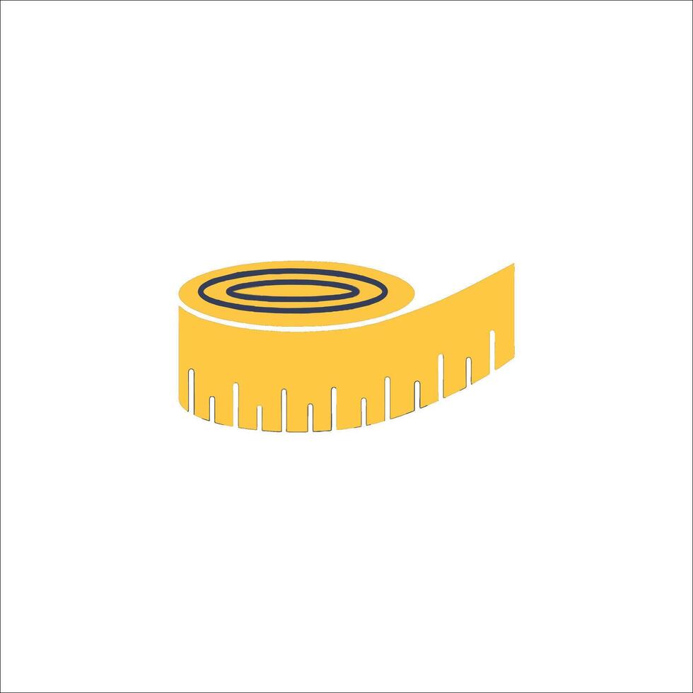 A yellow roll of tape on a white background vector