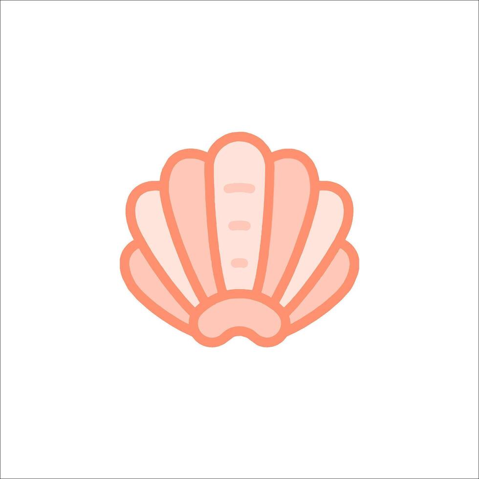 Sea shell icon illustration vector