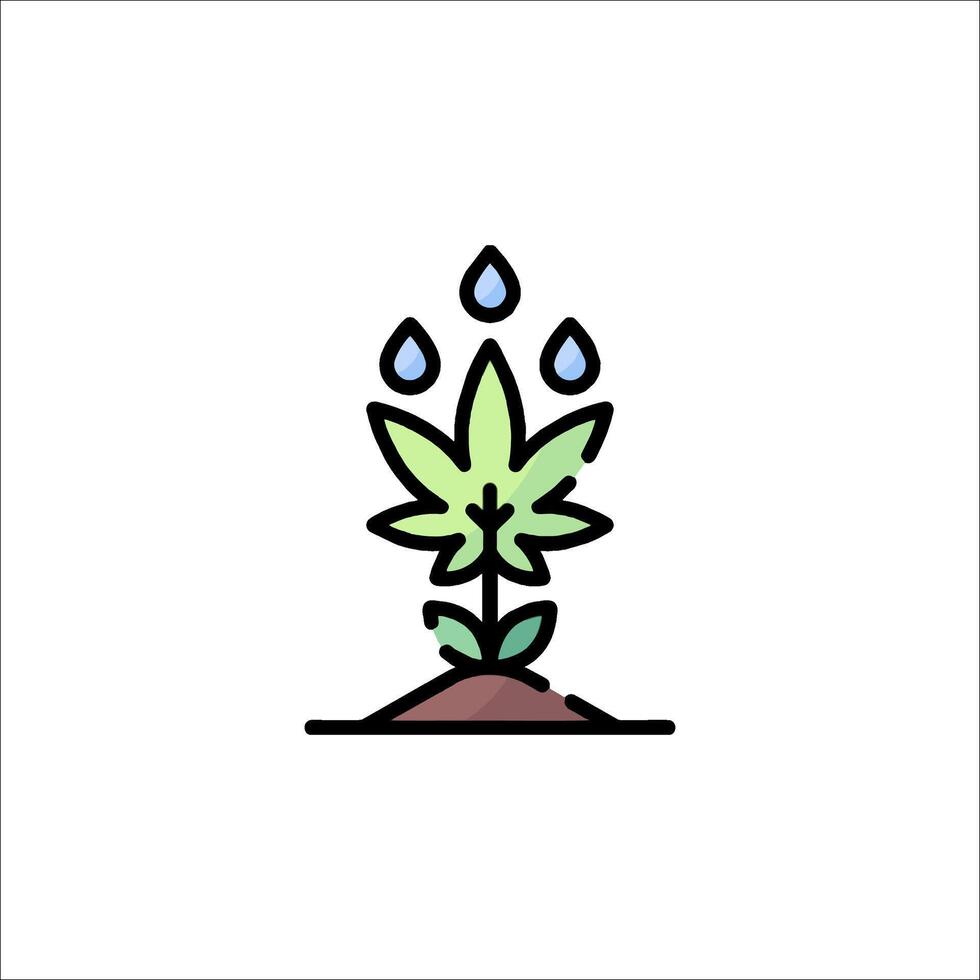 Marijuana plant icon, illustration vector