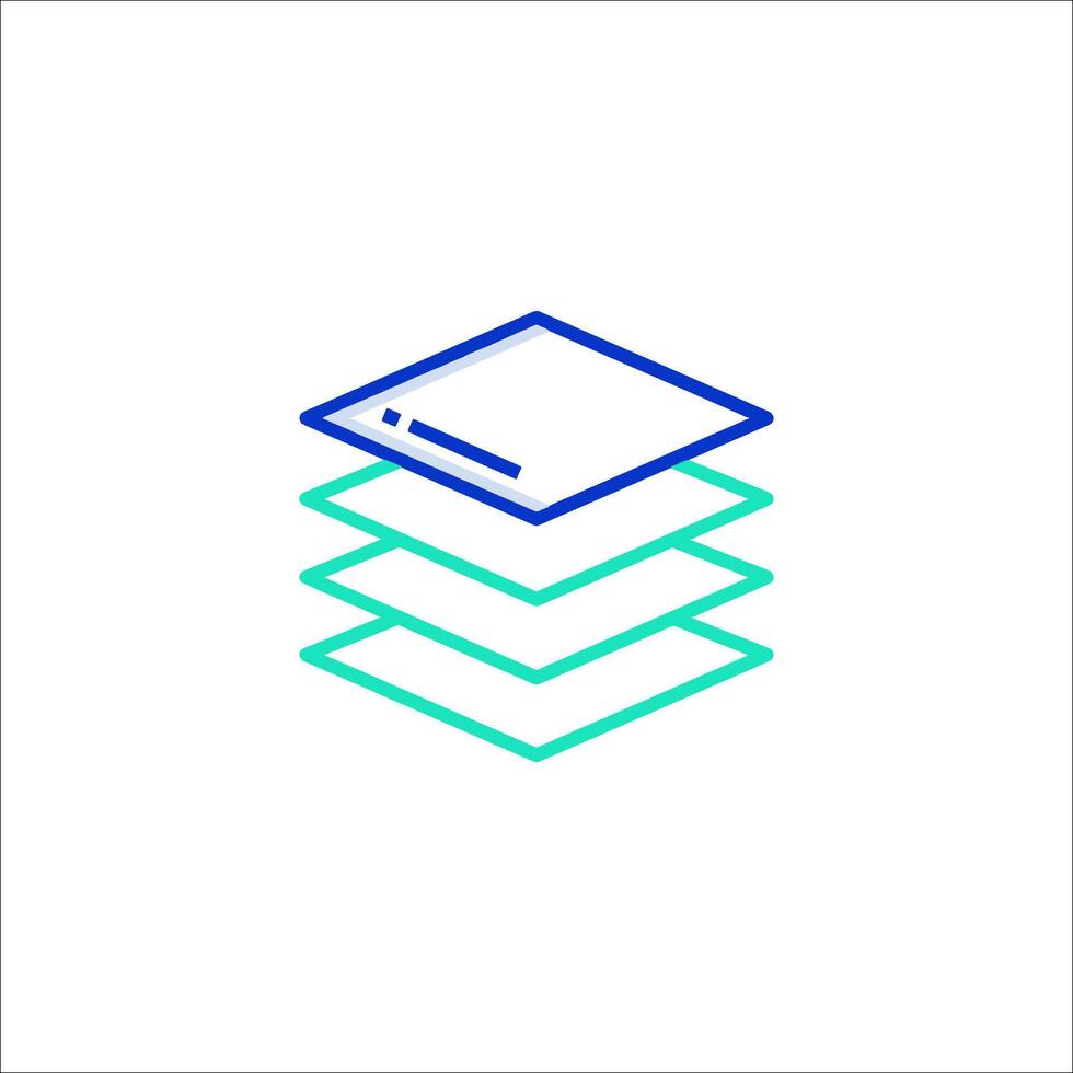 A stack of books on a white background vector