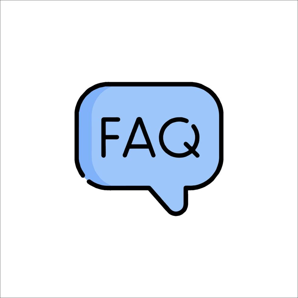 Faq icon illustration vector