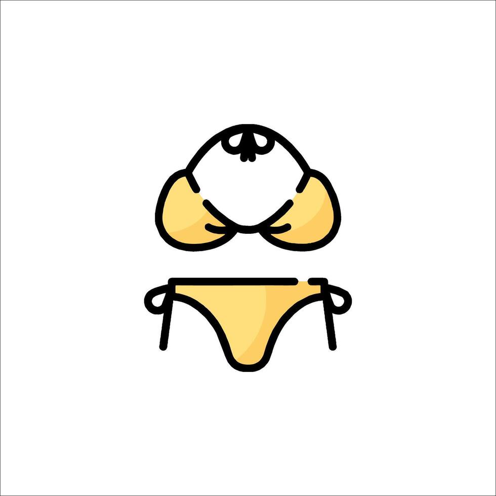 A bikini and a bikini top icon vector