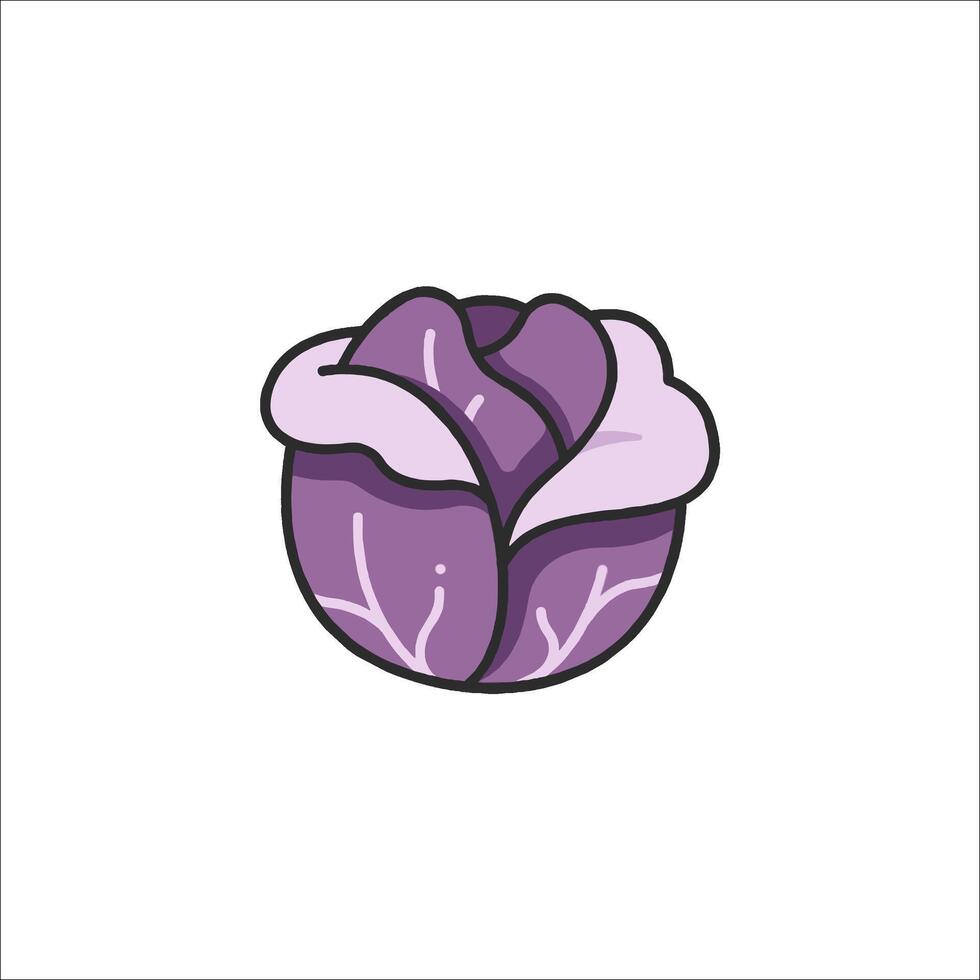 A purple cabbage icon on a white background vector