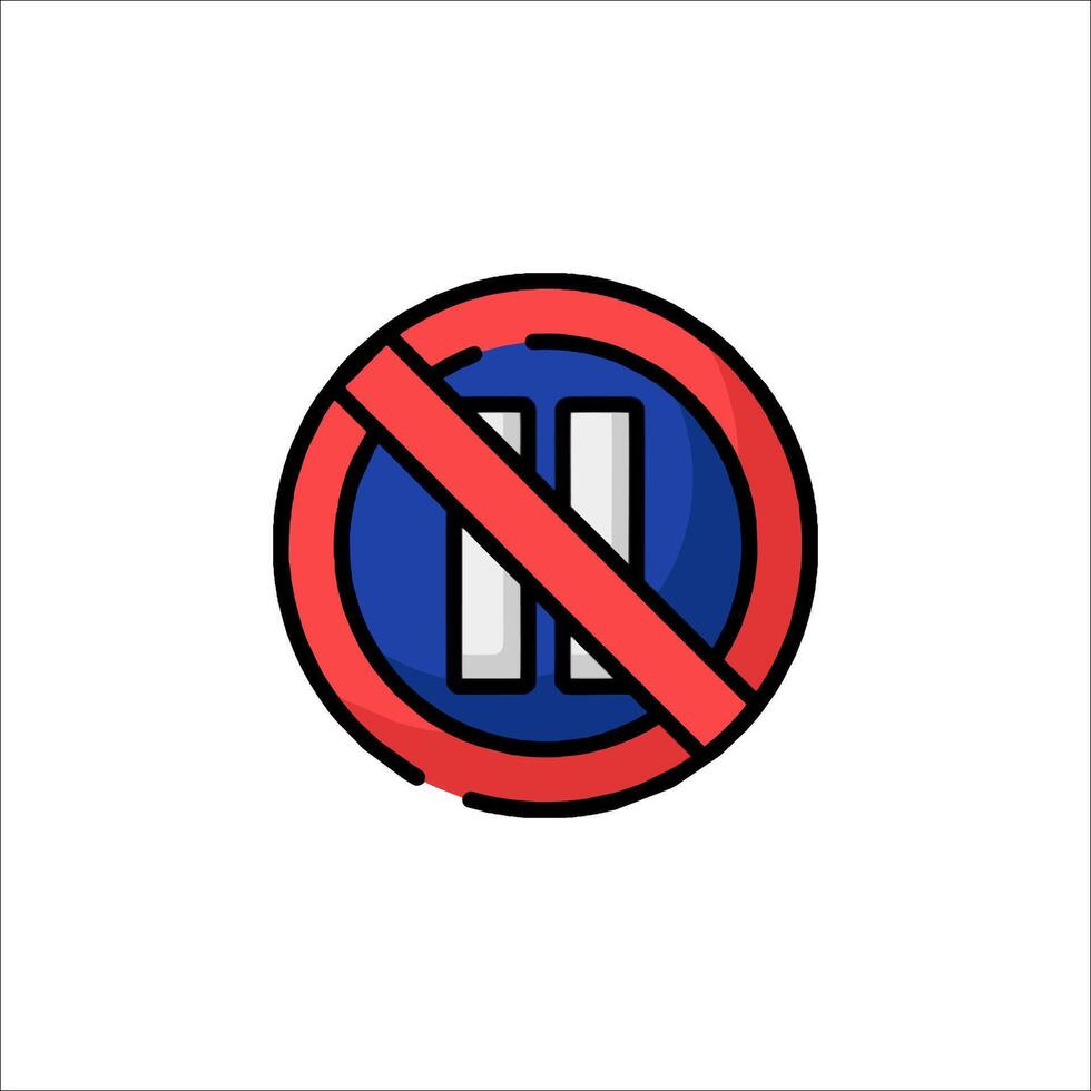 No smoking sign icon illustration vector