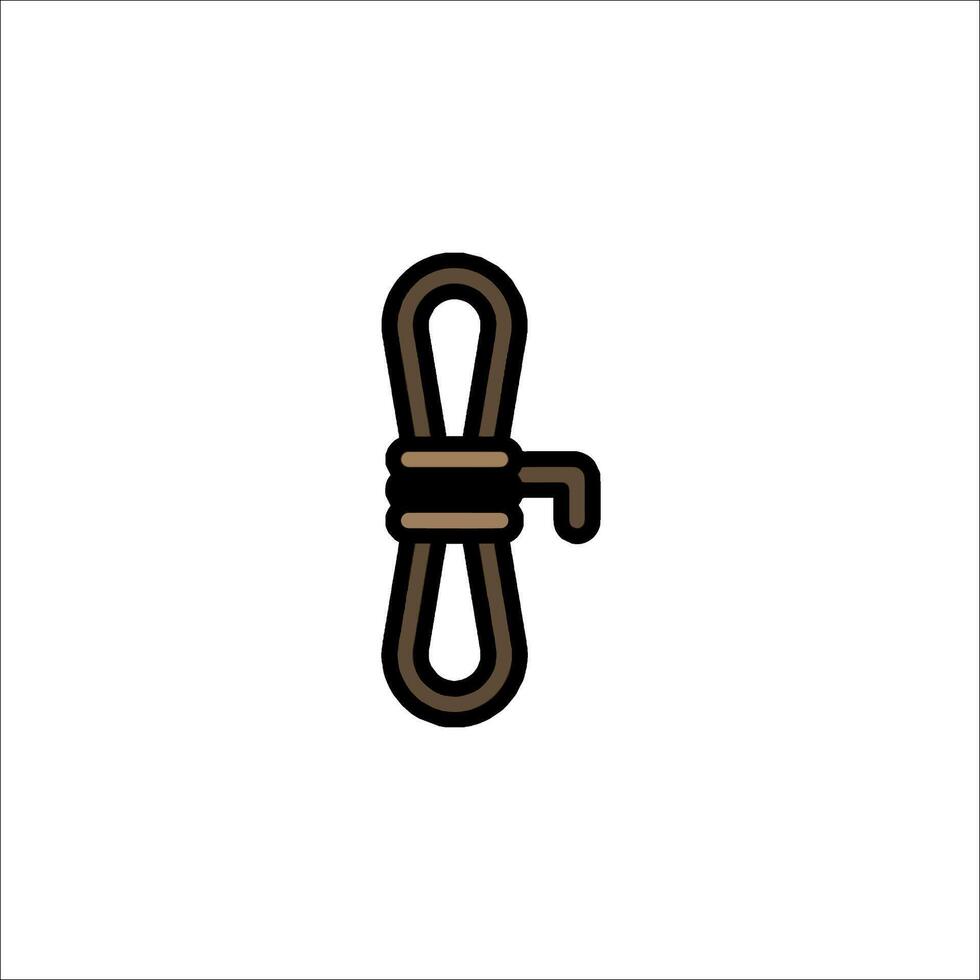 A rope with a knot on it vector