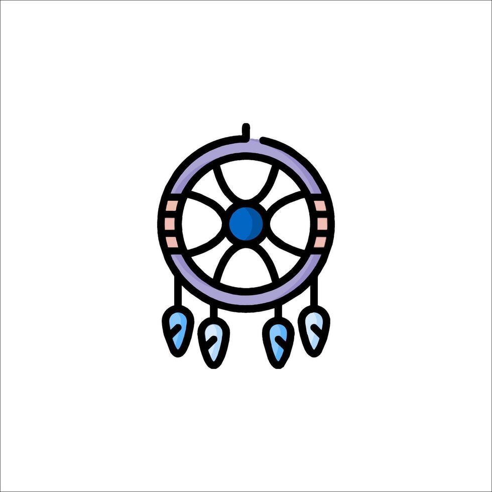 A dream catcher icon in a simple style vector