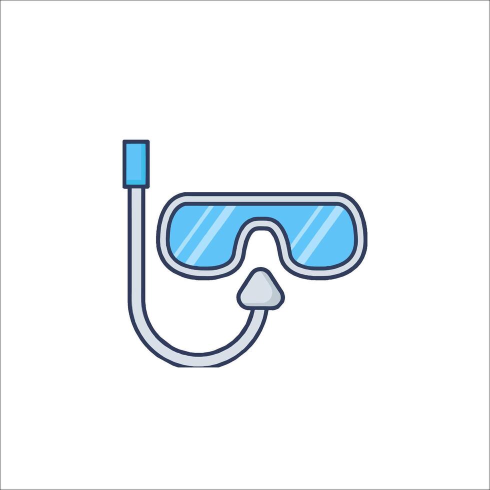 A diving mask and goggles icon vector