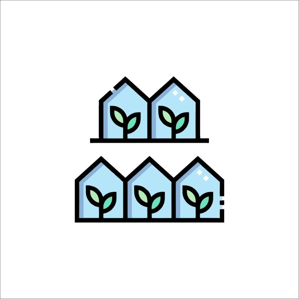 A house with plants growing out of it vector