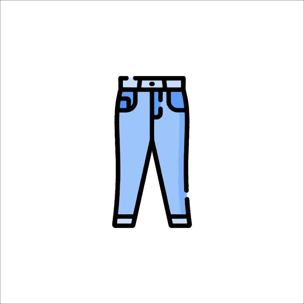 A pair of blue jeans on a white background vector
